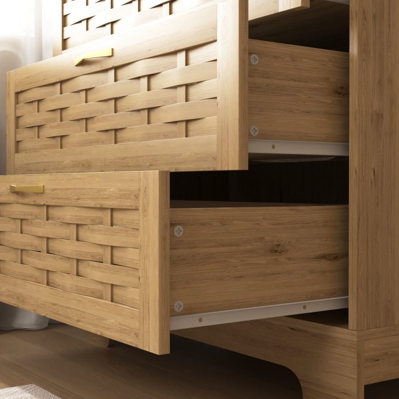 Modern Large Double Dresser With Wide 4 Drawers - Image 4