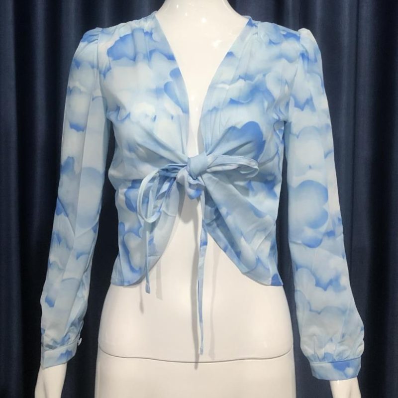 Women's Loose Chiffon Summer Blouse Shirt - Image 2