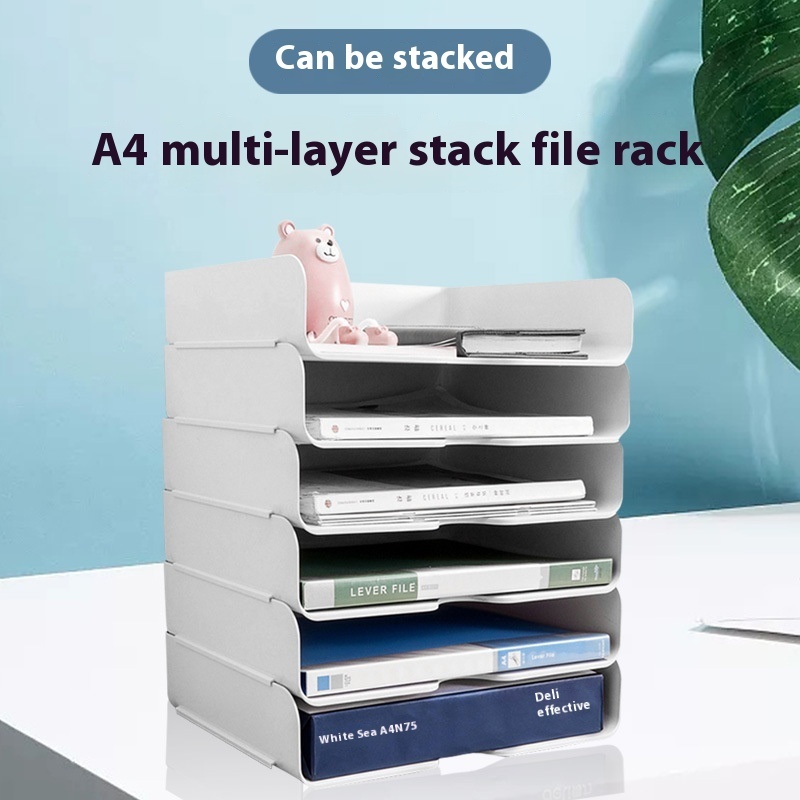 Multi-layer Office Desk A4 Folder Storage Box