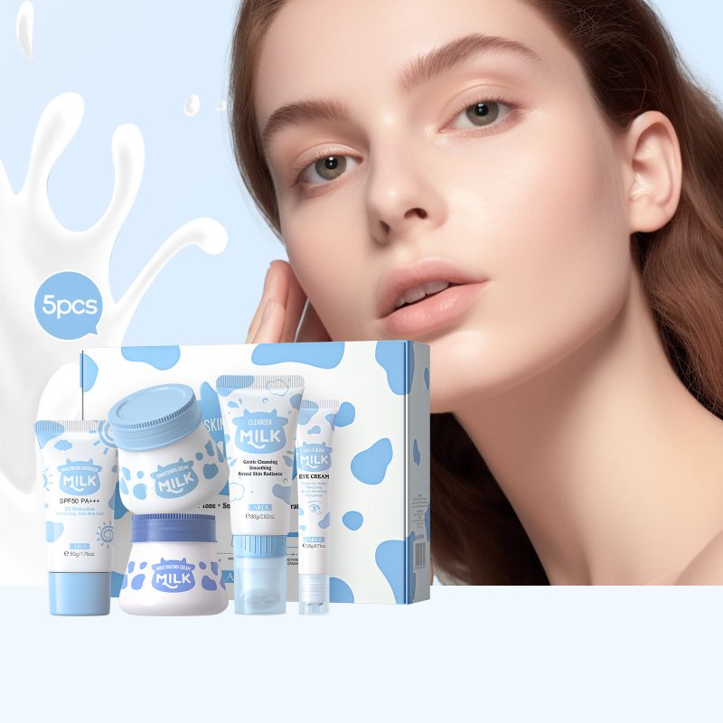 5-piece Milk Moisturizing Facial Care Suit - Image 3