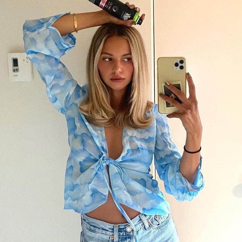 Women's Loose Chiffon Summer Blouse Shirt