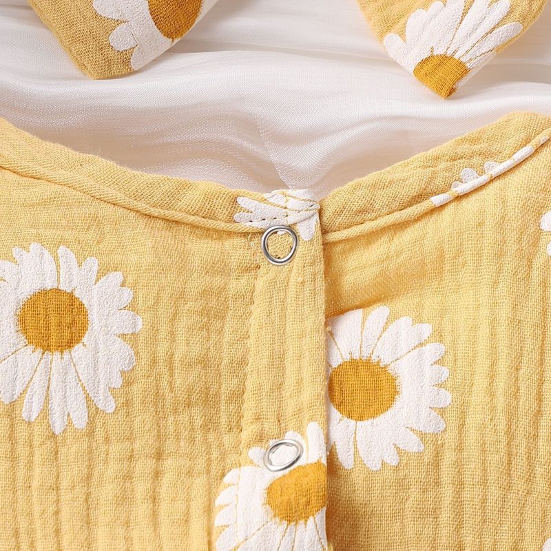 Summer Cheerful Floral Infant Baby Rompers - Image 4
