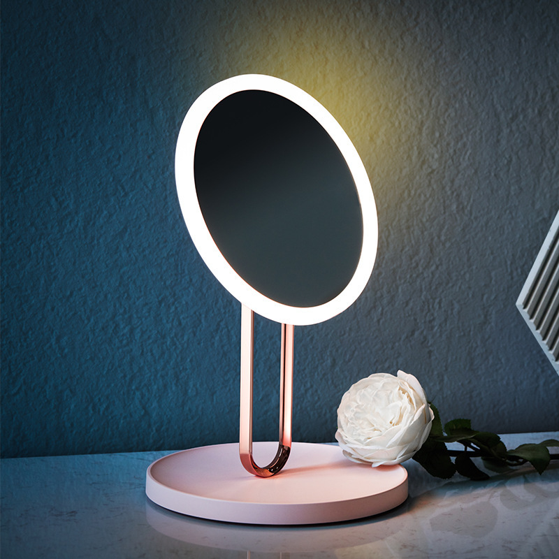 LED Desktop Makeup Fill Mirror With Light