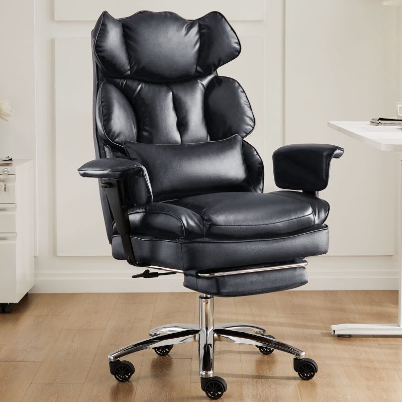 Ergonomic Pure Leather Desk Chair