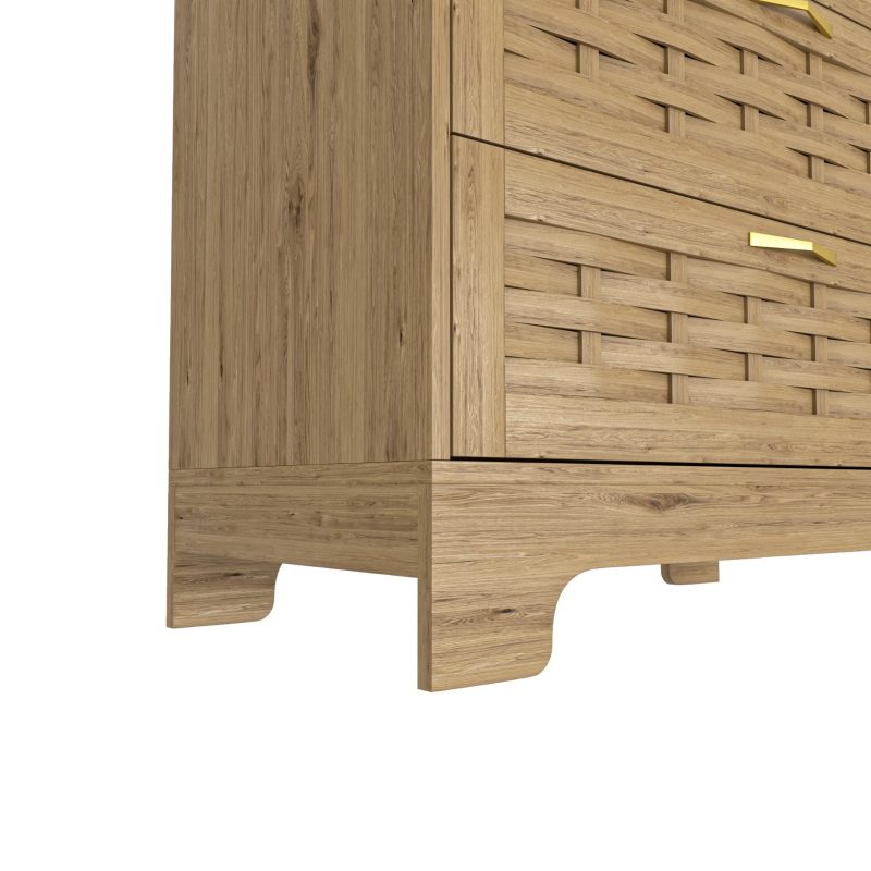 Modern Large Double Dresser With Wide 4 Drawers - Image 10