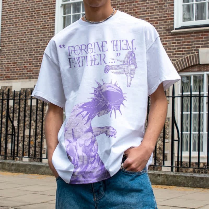 Forgave Them Father Printed T-shirt Men