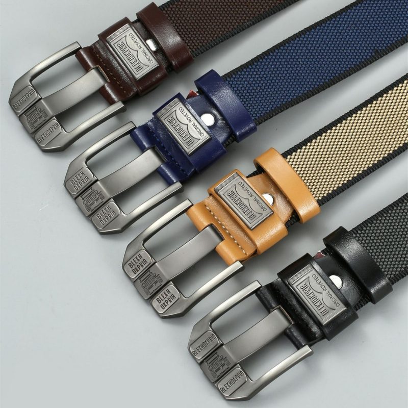 Casual Retro Pin Buckle Canvas Belt