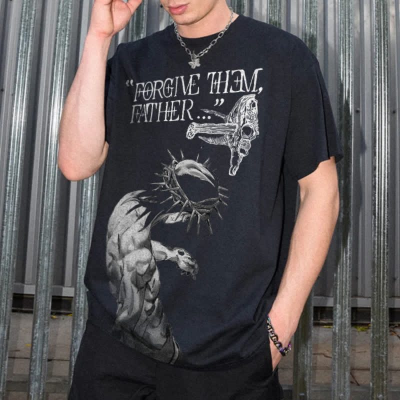 Forgave Them Father Printed T-shirt Men - Image 4
