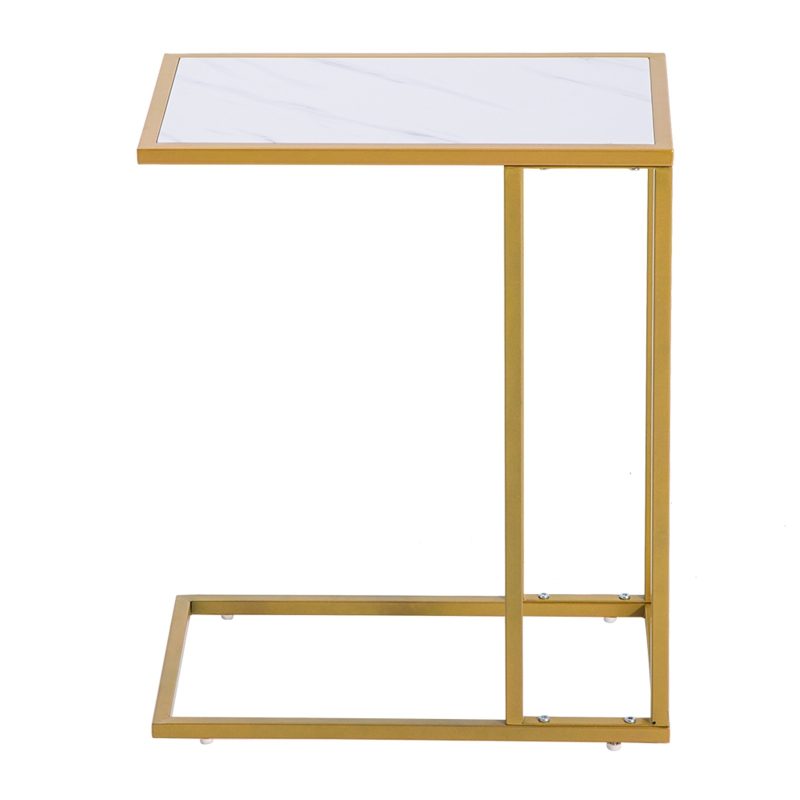 White Marble Side Table - Image 3