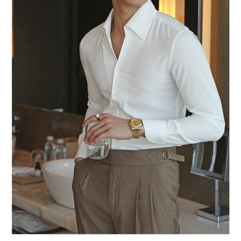 Italian Colllar Young Men's Shirt - Image 2