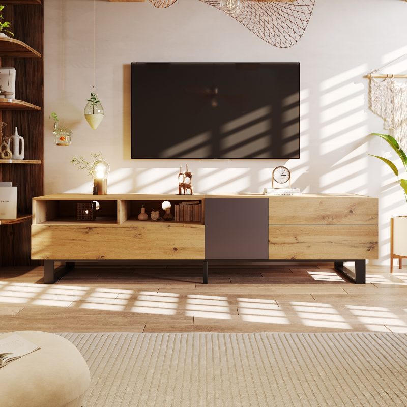 Double Storage Modern TV Stand - Image 2