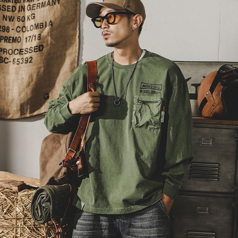 Long-sleeved Retro Cotton T-shirt For Men
