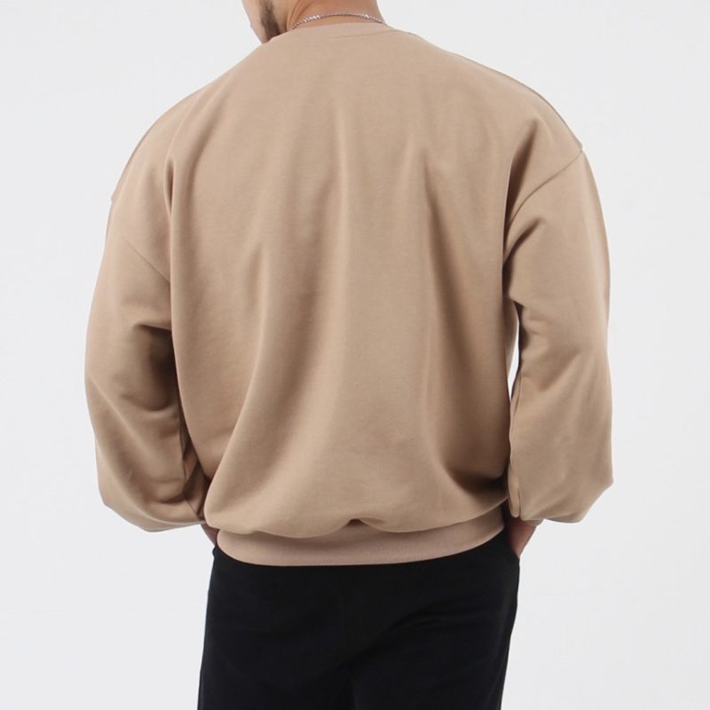 Solid Color Men Warm Sweat-Top - Image 2