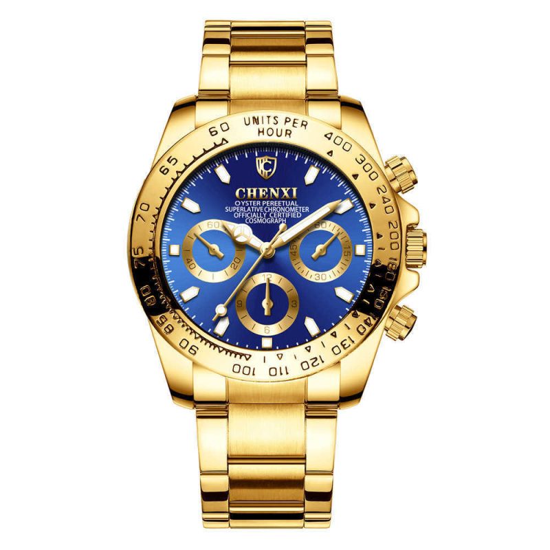 Gold Men's Electroplating Luminous Business Watch - Image 4