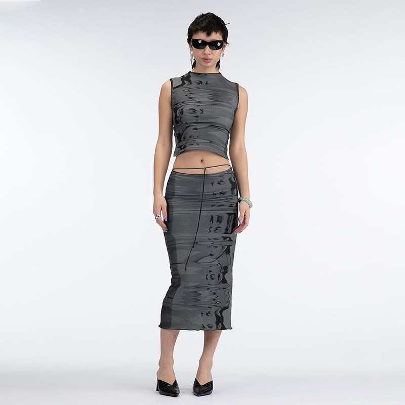 Women's Crew Cutout Mid Skirts