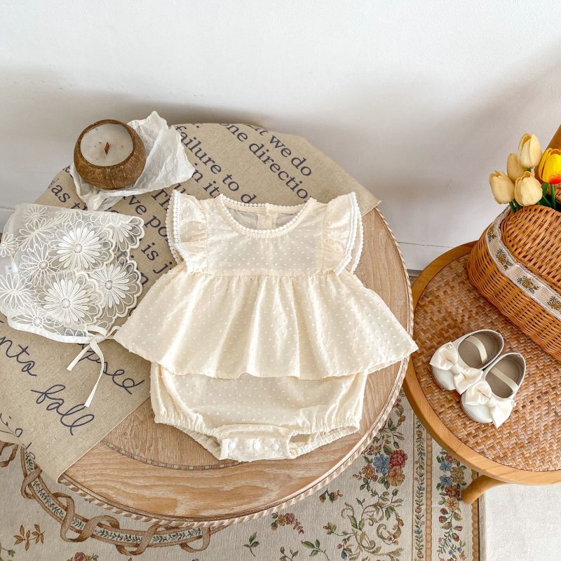 Solid Color Triangle Rompers Princess Dress - Image 6