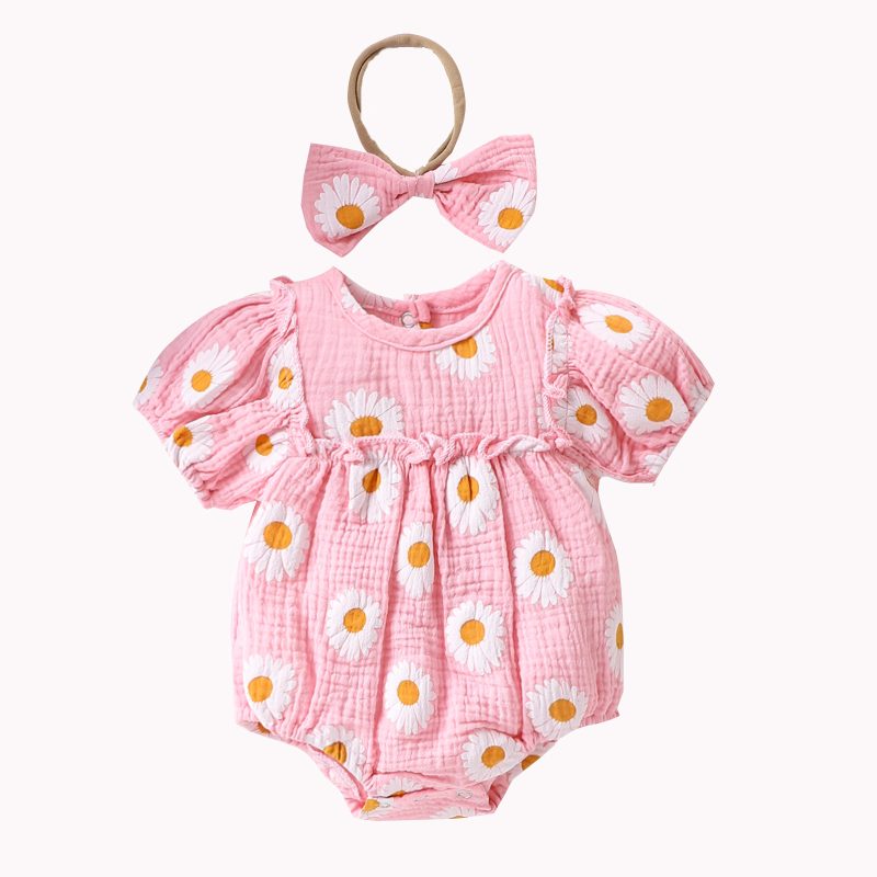 Summer Cheerful Floral Infant Baby Rompers - Image 10