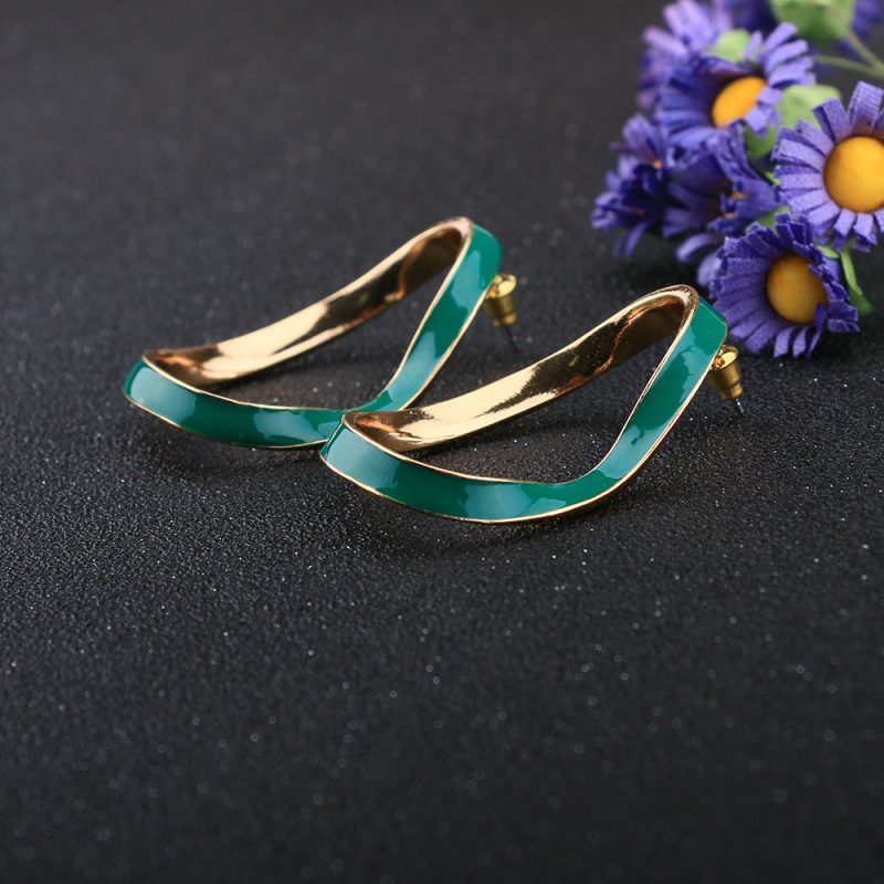Alloy Dripping Stud Earrings - Image 2