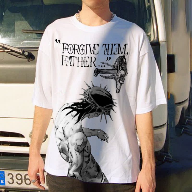 Forgave Them Father Printed T-shirt Men - Image 6