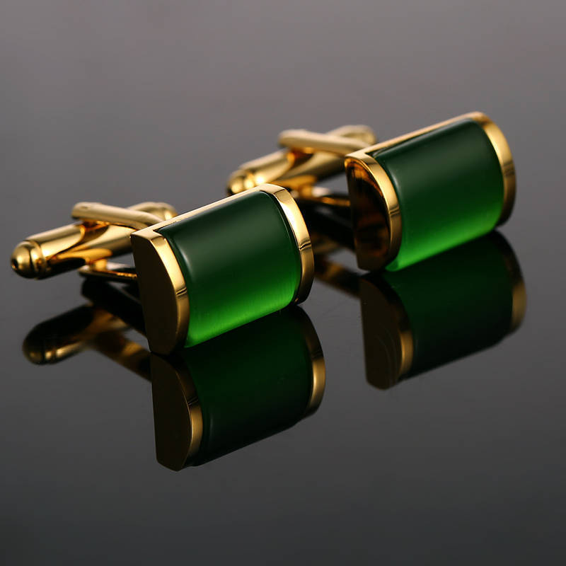 Emerald Green Opal Cufflink