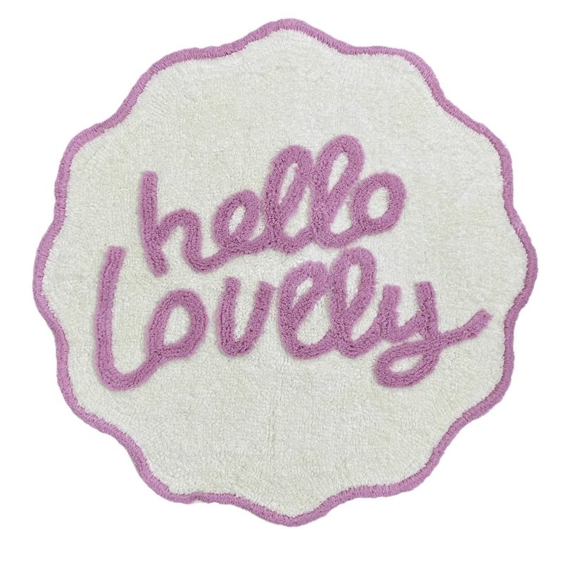 Hello Lovely Round Tufted Cotton Carpet - Image 2