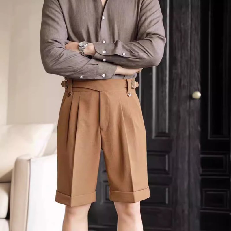 Retro Italian Men Suit Shorts - Image 3