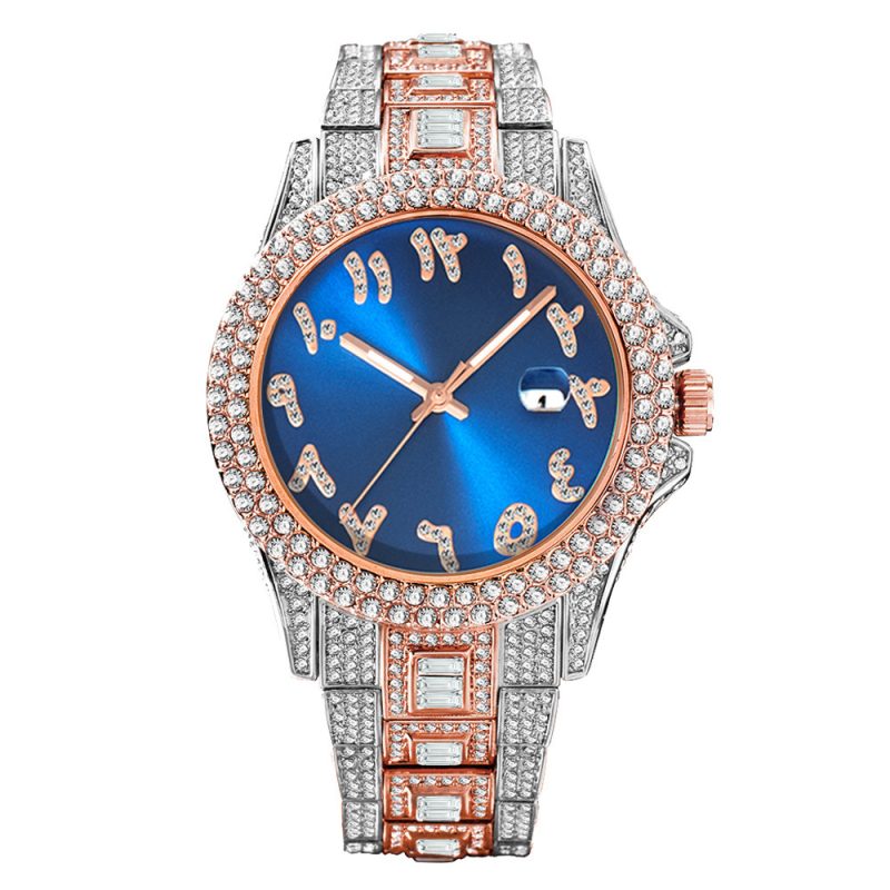 Waterproof Hip Hop Diamond Men's Quartz Watch - Image 6