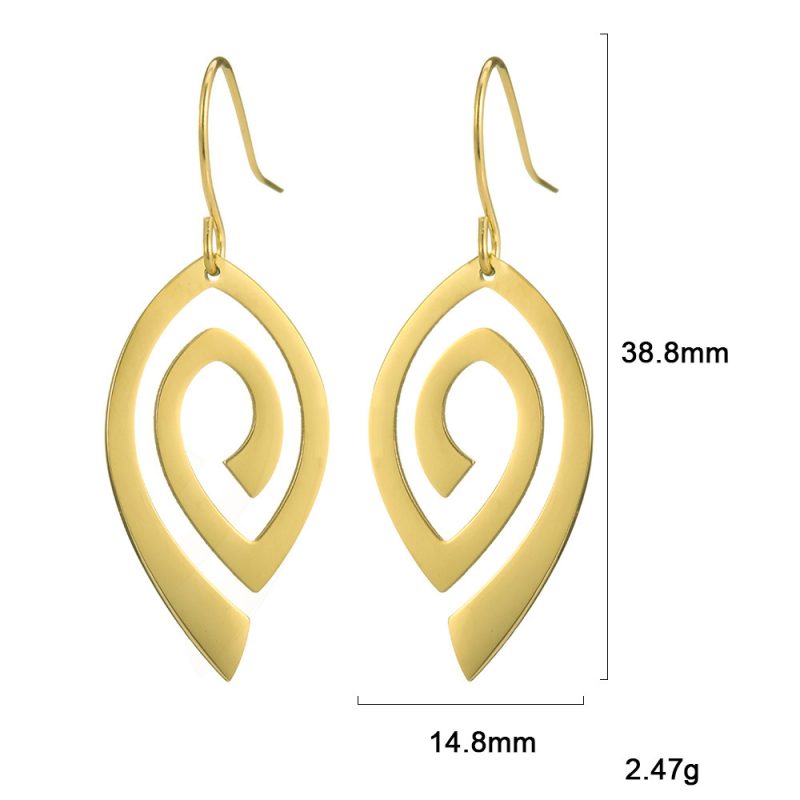 Stainless Steel Vortex Pattern Earrings - Image 3
