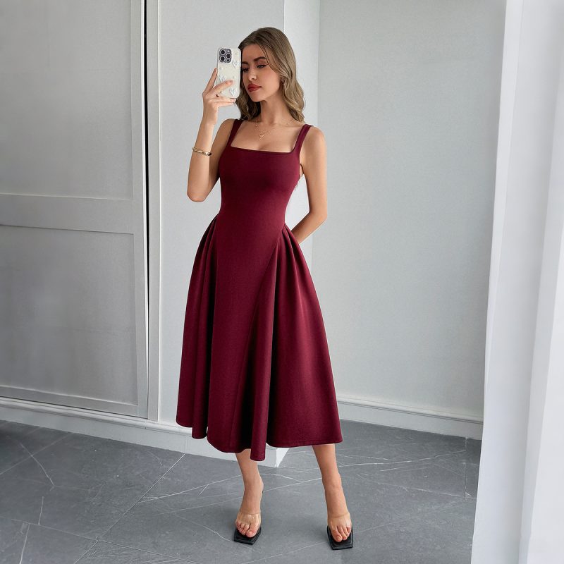 Simple Camisole A Line Leisure Dress - Image 5