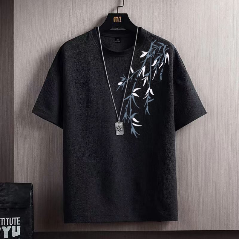 Ice Silk Short Sleeve T-shirt Men - Image 2