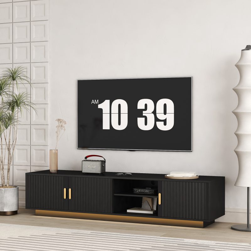 Modern TV Stand With LED Lights - Image 6