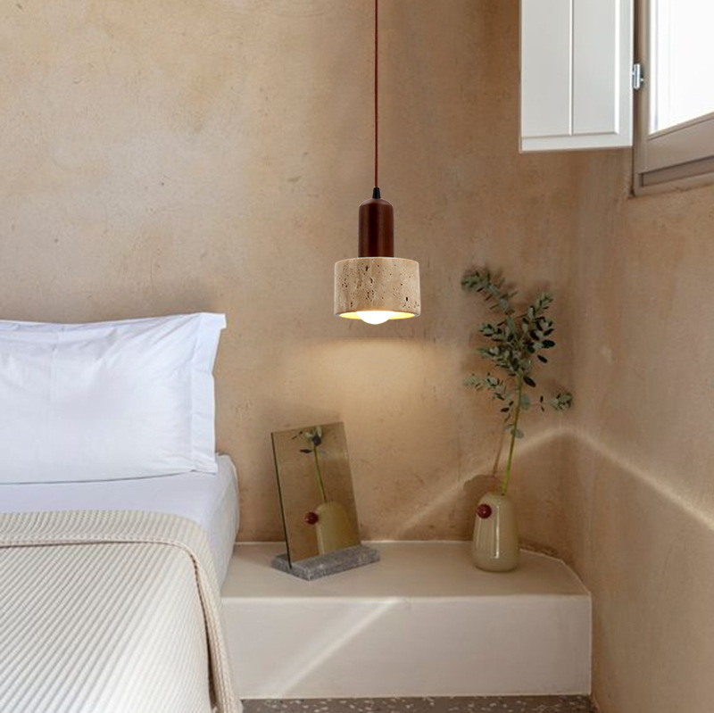 Mini Cylinder Natural Stone Pendant Light