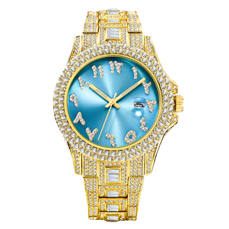 Waterproof Hip Hop Diamond Men's Quartz Watch - Image 10