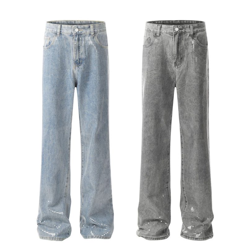 Fashion Retro Washed Jeans Men - Image 3
