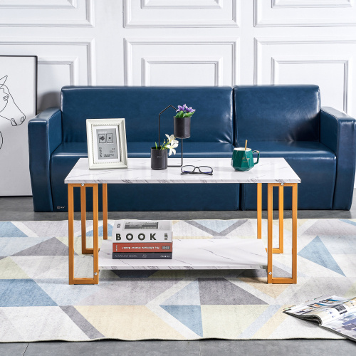 Simple Rectangular Fiberboard Coffee Table