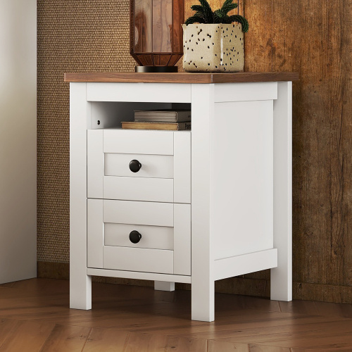 Bedside Table With Book Shelf Rack
