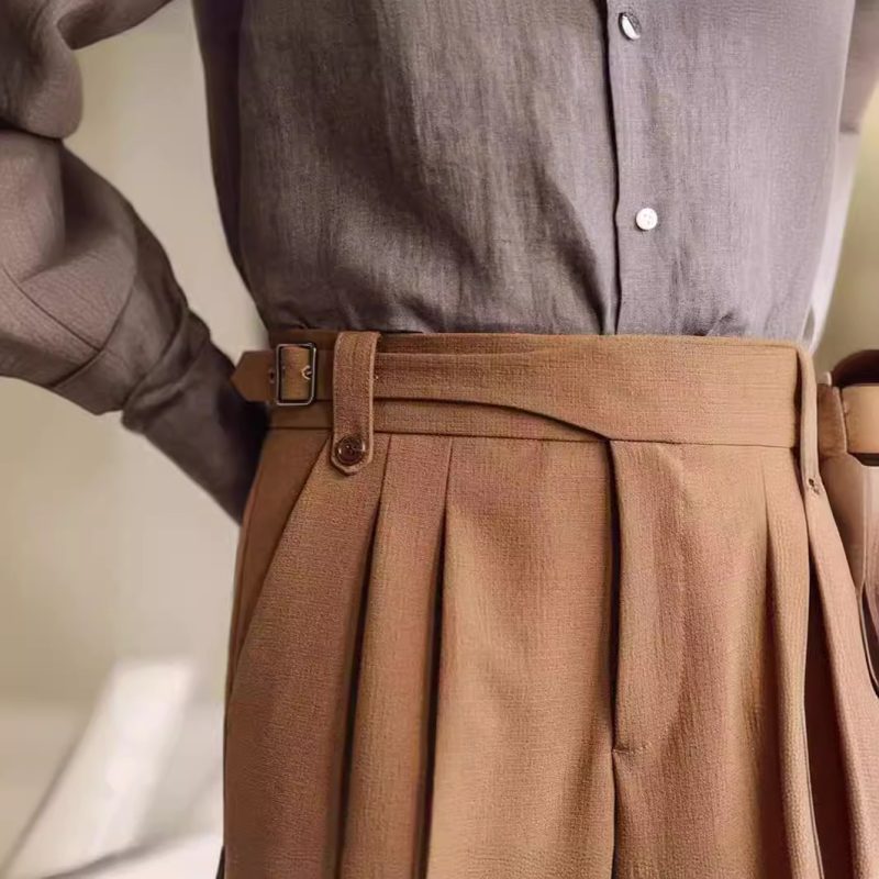 Retro Italian Men Suit Shorts - Image 8