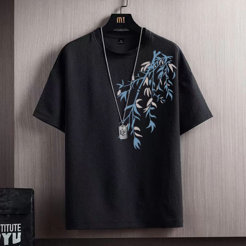 Ice Silk Short Sleeve T-shirt Men - Image 8