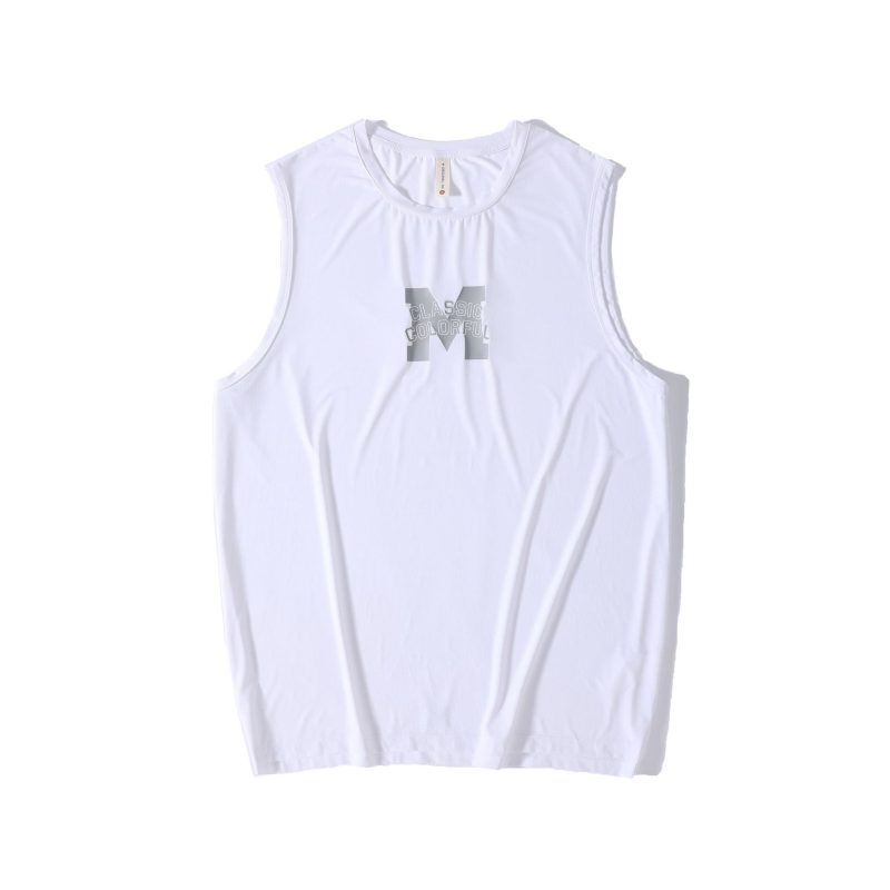 Summer Letter Print Sleeveless Men T-shirt - Image 7