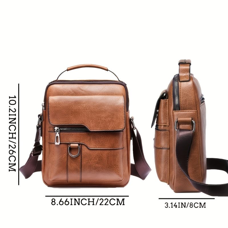 PU Leather Men's Shoulder Bag & Card Holder - Image 3