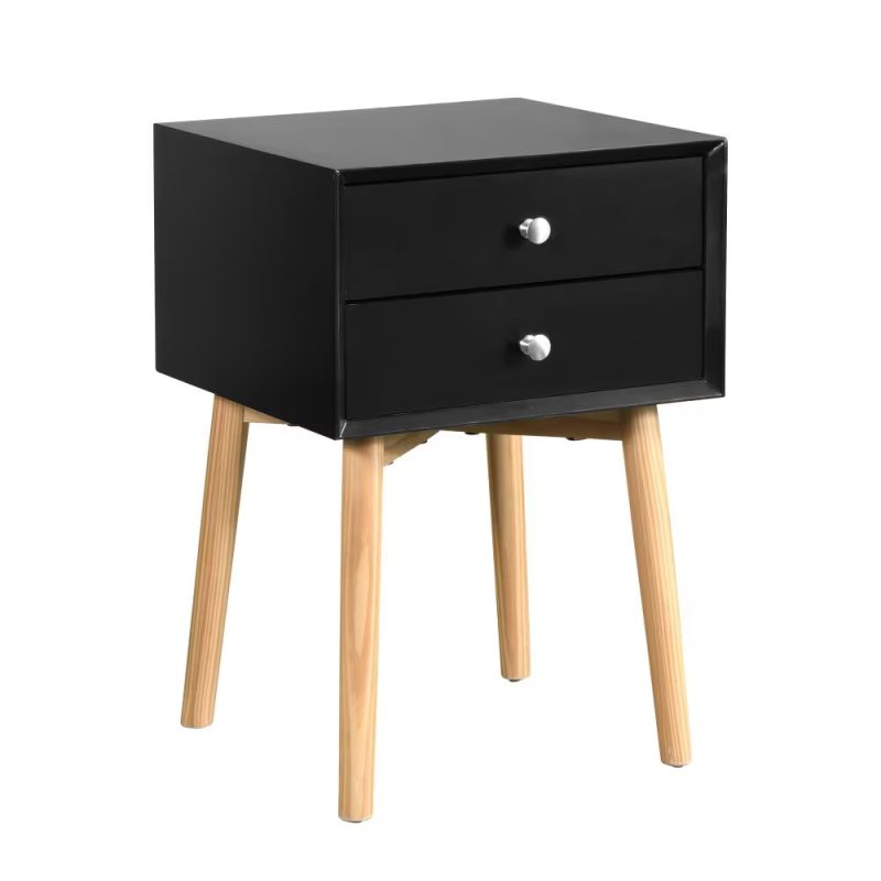 Mid-Century Modern Storage Cabinet Table With 2 Drawers - Image 4