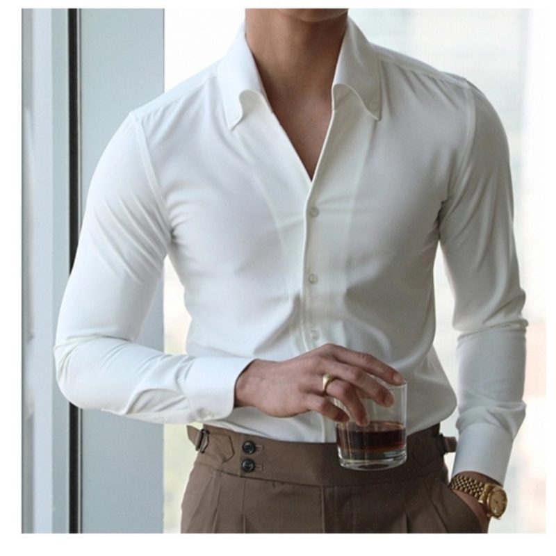 Italian Colllar Young Men's Shirt - Image 3