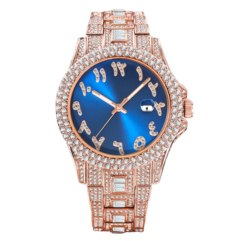 Waterproof Hip Hop Diamond Men's Quartz Watch - Image 8
