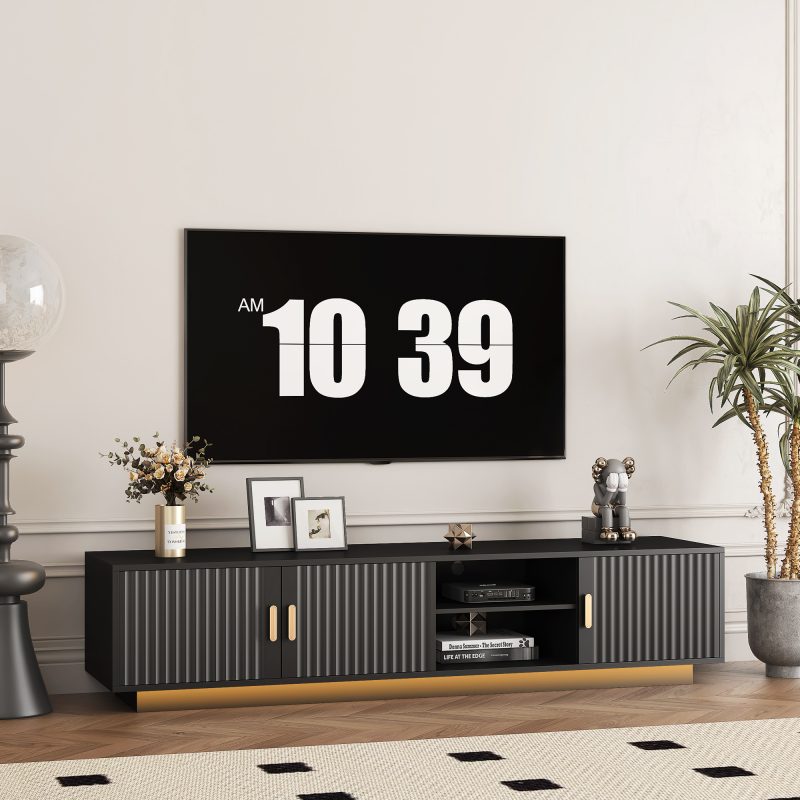 Modern TV Stand With LED Lights - Image 5