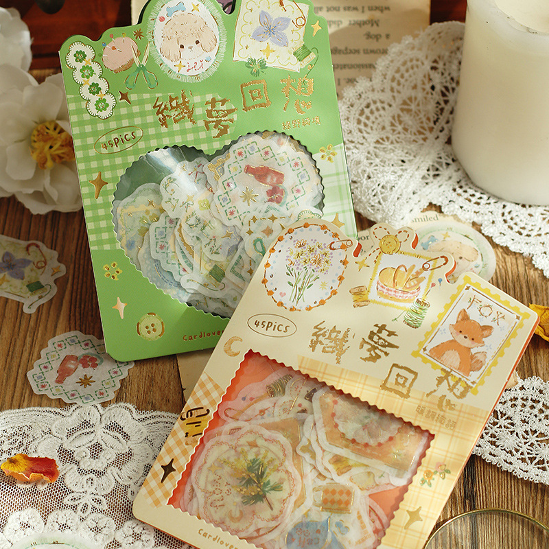 Japanese Gold Foil Stickers Journal