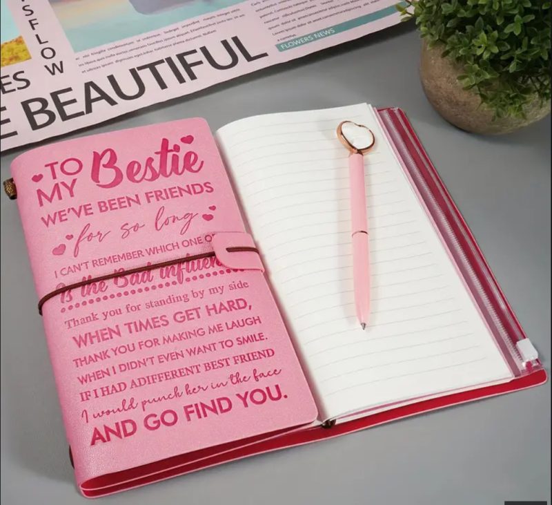 136 Pages Writable Journal Book For Bestie