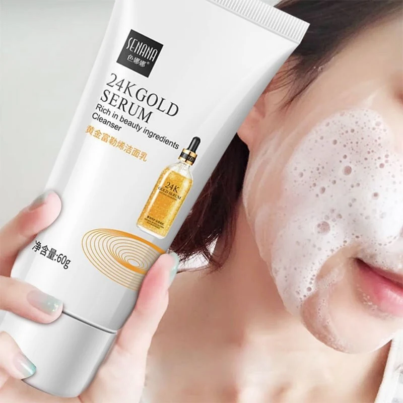 Gold Fullerene Facial Cleanser Foam