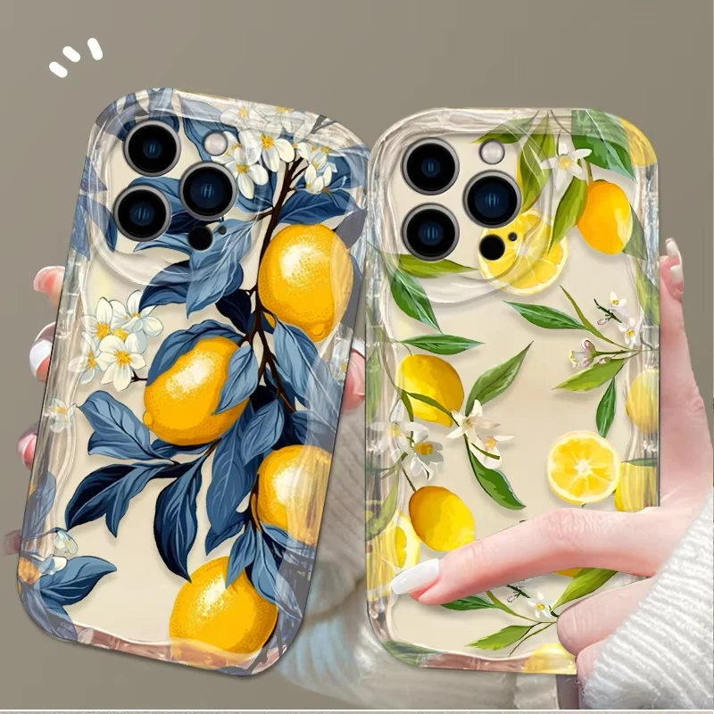 3D Summer Fruit Lemon Flower Case For iPhone