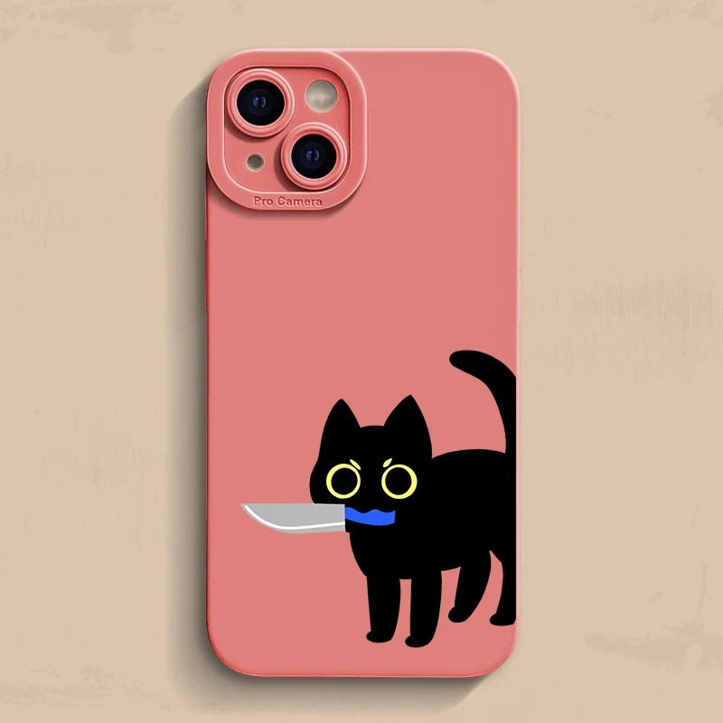 Creative Funny Cat Phone Case for iPhone
