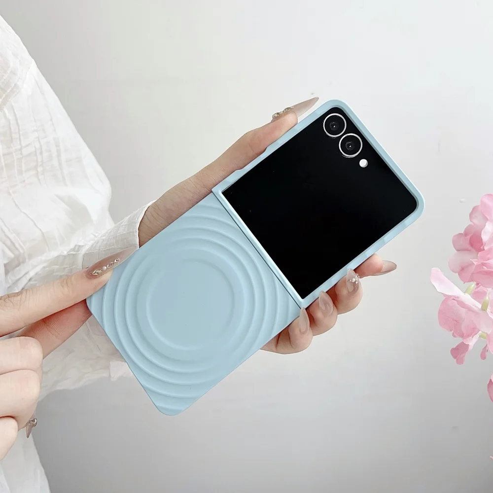 Magnetic 2 in 1 Water Ripple Pure Color Matte Phone Case